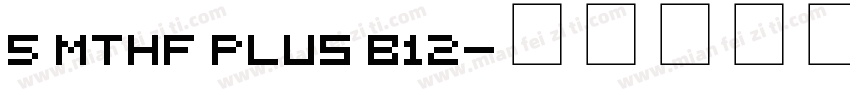 5 MTHF Plus B12字体转换